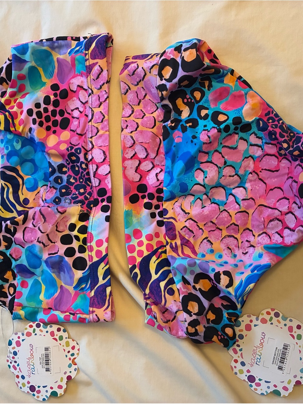 Infamous x Lacey Rainbow Multicolor Leopard-Print women’s Two-Piece Bikini - Picture 4 of 4
